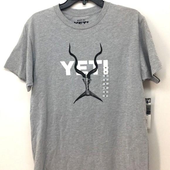 Yeti Boys Whitetail Redfish Emblem SS Gray T-Shirt - Picture 1 of 2